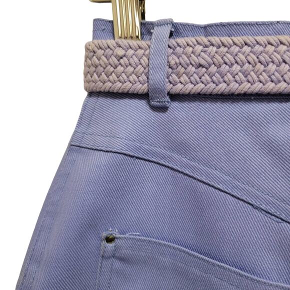 VTG 80s Skirt Purple Mini Denim Skirt with Matching Belt by Together Size 8 #139 - Picture 5 of 10